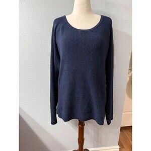 Theo & Spence Navy Oversized Relaxed Knit Sweater Size L